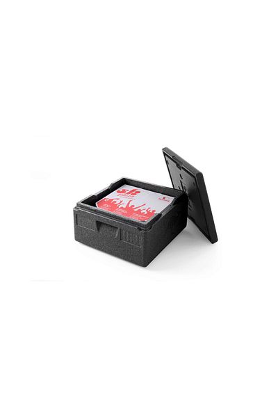 HENDI Thermal insulated transport box, 21 lt, interior 350x350x(H)175 mm, exterior 410x410x(H)240 mm