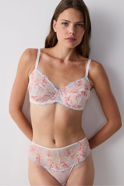 Penti Σουτιέν Curvy Broderie Ανοιχτό Μπεζ