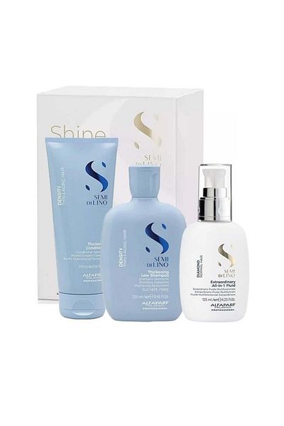Alfaparf Milano Set Alfaparf Semi di Lino Density Thickening, Shampoo 250 ml + Conditioner 200 ml + Fluid 125 ml