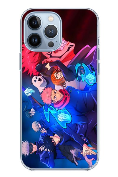 TechTree حافظة سيليكون شفافة متوافقة مع هاتف iPhone 13 PRO MAX من Jujutsu Kaisen