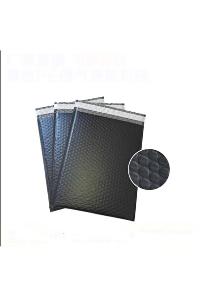 tify Patpatlı Balonlu Kargo Poşeti, Bantlı Siyah E Ticaret Poşeti 5 Adet 25X35+5