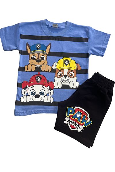YUMİYUMM Boy's Cute Dogs Printed Shorts Suit