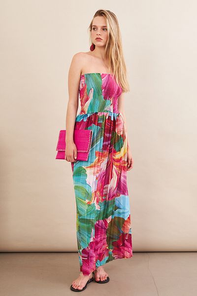 Cool & Sexy Rochie lungă pliată fără bretele pentru femei MSI100