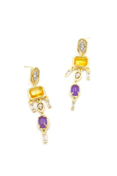 NOVAHAVEN Jewelled Earrings - Gold