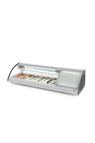 HENDI Vitrina sushi, 63 lt, pt 5 tavi GN1/3, interval temp 0-6 gr C, 160 W, g...