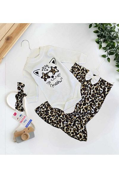 Amur Organic Baby Girl 2-Piece Romper Set Newborn Outfit 0-3-6-9 Months 2-Piece Cotton 2 Pieces