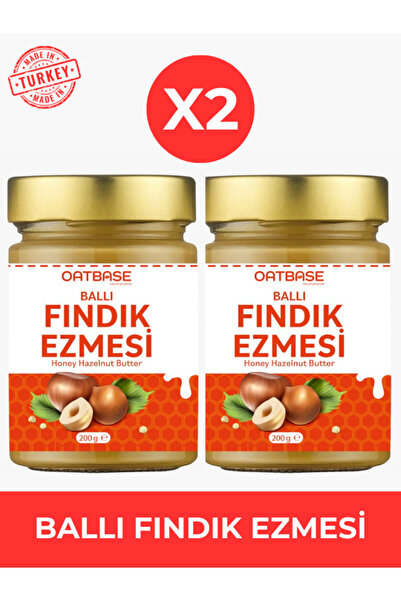 Oatbase Ballı Fındık Ezmesi 2x200 G | Giresun Tombul Fındık – Katkısız– Doğal
