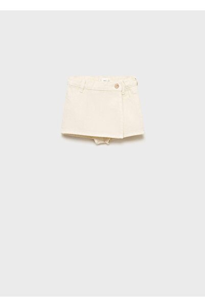 MANGO Baby Double Breasted Denim Trouser Skirt