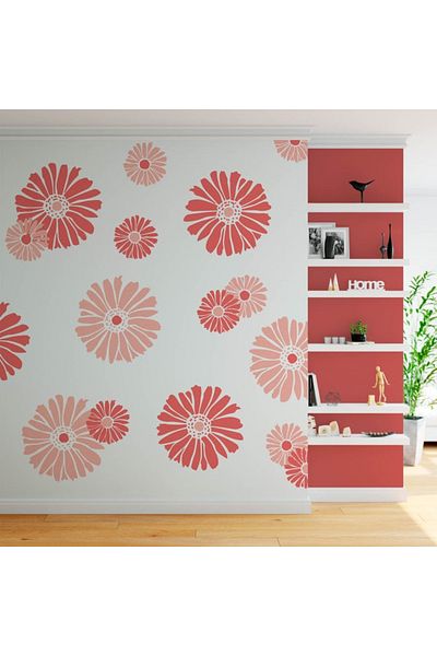 OEM Sablon Perete vopsire, tencuiala 900x600x0.7mm Daisy Floral Refolosibil, model MXSP7078