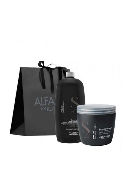 Alfaparf Milano Set Alfaparf Milano Semi Di Lino Sublime Detoxifying Mud, Shampoo, 1000 ml + Mask, 500 ml