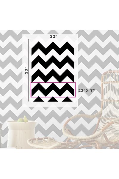 OEM Sablon Perete vopsire, tencuiala 900x600x0.7mm Chevron Vertical Refolosibil, model MXSP7107