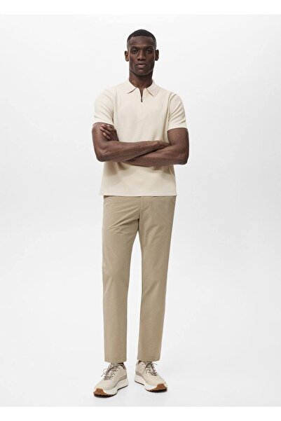 MANGO Man COOLMAX ®   tricou polo subțire cu fermoar