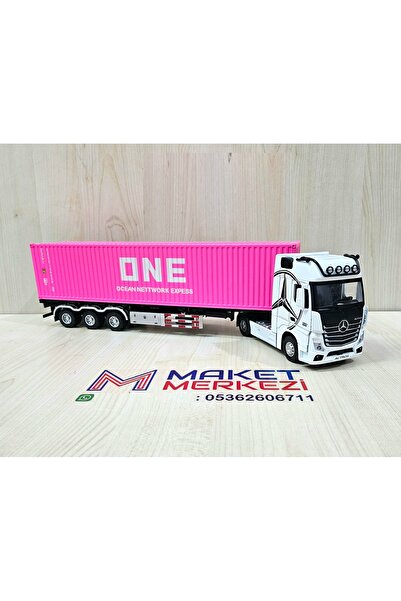 Maket 46 cm 1/36 ölçekli MERCEDES ACTROS ONE konteynerli TIR MAKETİ