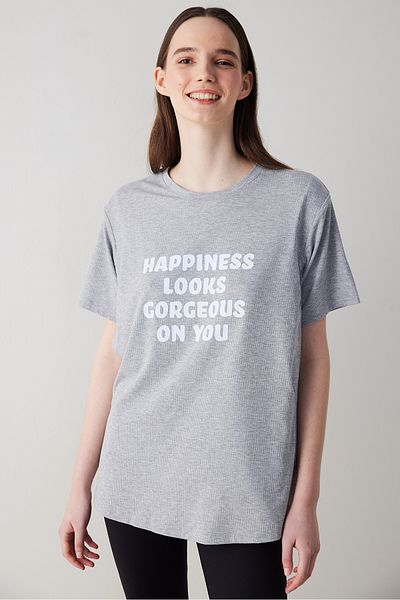 Penti Mama Gri Tricou Pijama Top