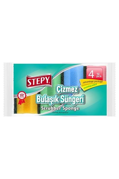 STEPY Anti-Scratch Dish Sponge 4 Pack
