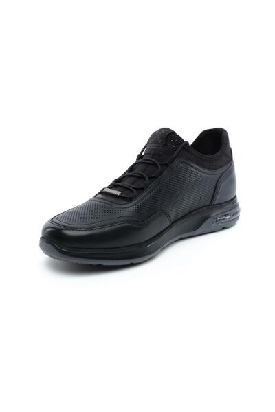 Greyder 18231 Siyah Hakiki Deri Erkek Sneaker Ayakkabı