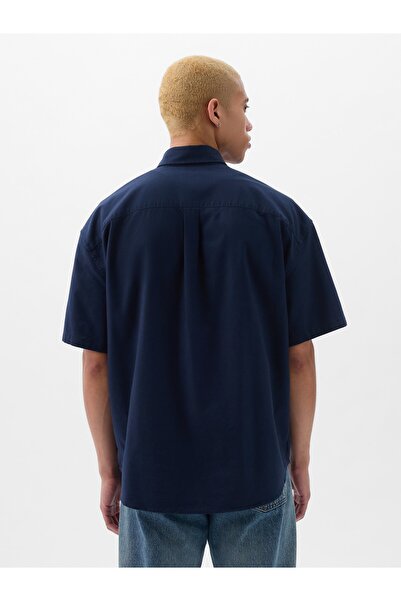 GAP Erkek Lacivert Oxford Gömlek