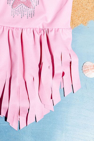 Beniizle Star Detailed Skirted Girl's Swimsuit