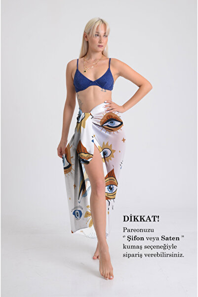 DESENİX صوفية بنمط العيون الروحانية - 100 × 145 سم - خيار من الشيفون الحريري ...