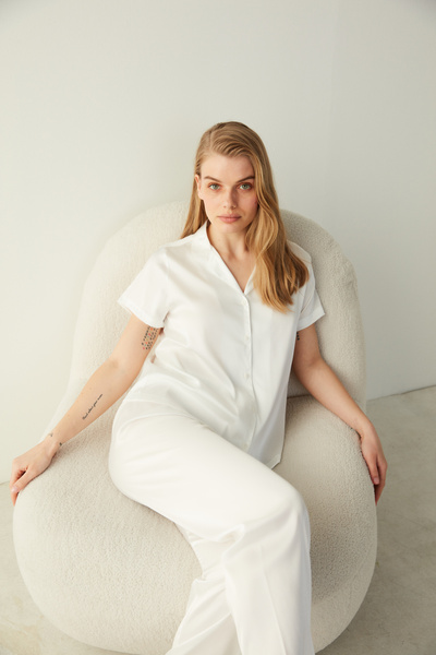 Penti Bridal Aine Saten Gömlek Pantolon Pijama Takımı-gelin Koleksiyonu