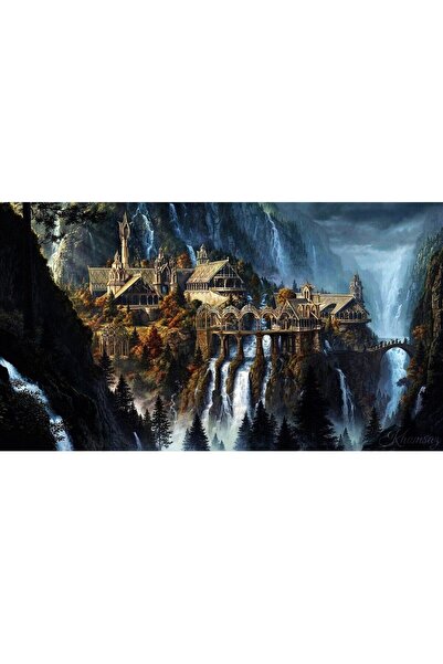 ve Tablou Canvas, Peisaj, Stapanul Inelelor, fortareata, munte, rau, padure, ...