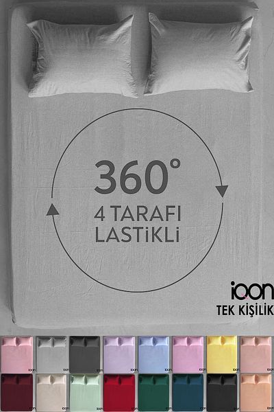 İQON Ranforce Woven Fitted Sheet Set Single - 21 Colors