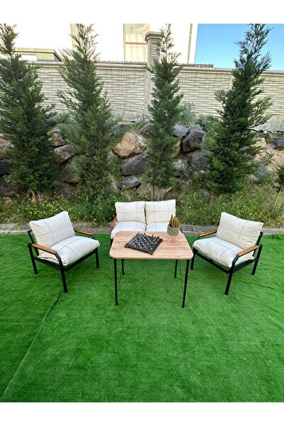 Dekoport Duru Pofuduk Bahçe Takımı - Balkon,Cafe,Teras Mobilyası - Metal Kane...