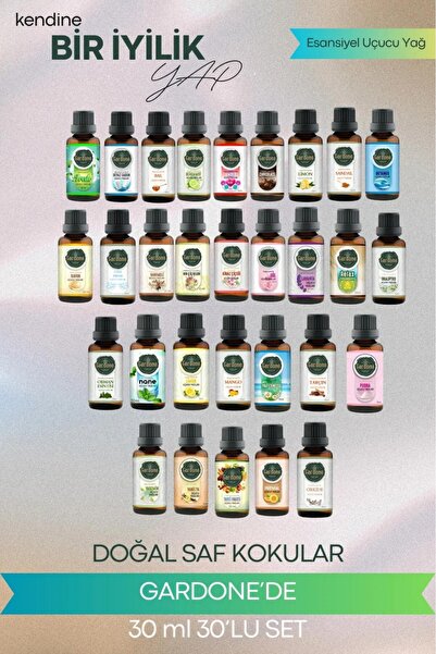 Gardone طقم 30 قطعة 30 مللي من زيت المبخرة المعطر الطبيعي للغرفة 30*30 مللي