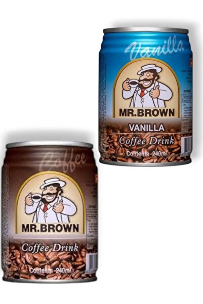 MrBrown Sade ve Vanilyalı Sütlü Kahveli Soğuk Kahve 240 Ml x 2'li Fırsat Pake...