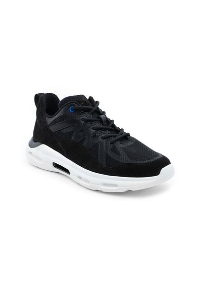 Greyder 18400 Black Genuine Leather Men's Sports Shoes