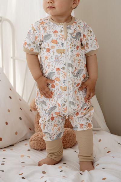Lollie Baby&Kids 0.5 Tog Summer Baby & Kids Sleeping Bag, 100% Cotton - Sea Animals