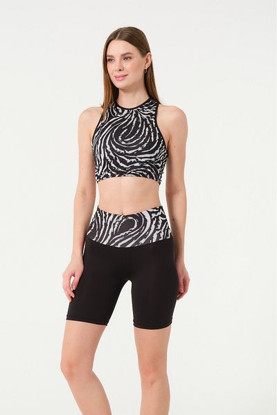 İYİBU Women's Lycra High Waist 2-Piece Sports Swimsuit Set with Chest Pad
