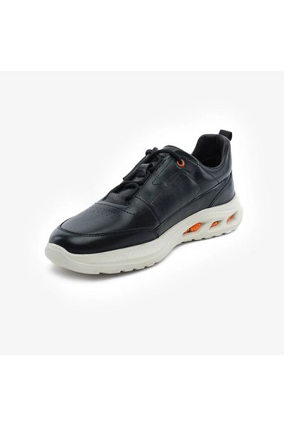 Greyder 18412 Black Genuine Leather Men's Sports Shoes