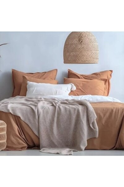Kotonia Home bed sheet, 100% cotton, Olandina color, 220x240 cm, cocoa