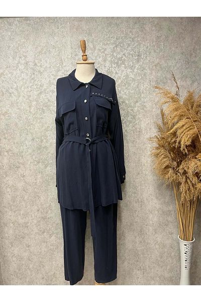 Marcha 25Y10682 Suit Tunic Trousers Lacy with Pocket Detail