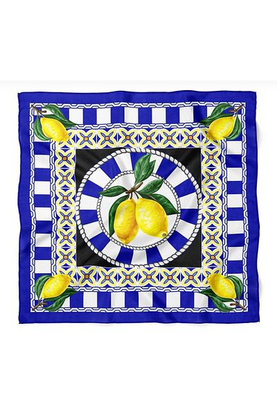 CHARMLUCKY Colorful Patterned Scarf 50X50 cm