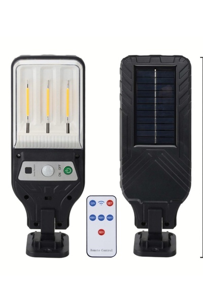 usin COB Ledli Uzaktan Kumandalı Sensörlü Güneş Enerjili Solar Bahçe Sokak Duvar Aydınlatma Armatürü