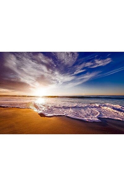 ve Tablou Canvas, Malul marii, 80 x 50 cm, Rama lemn, Multicolor