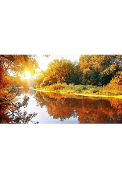 ve Tablou Canvas, Peisaj, natura, rau, padure, toamna, rasarit, verdeata, 80 ...