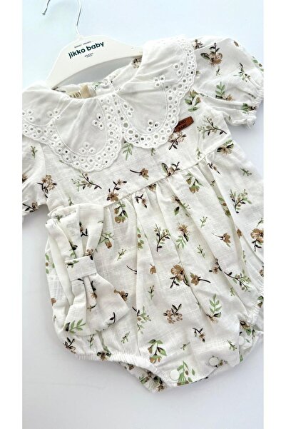 Jikko Baby Kız Bebek Bebe Yaka Tulum