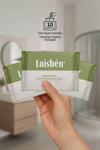 Loishen Mikrofiber Yüz Temizleme Bezi - 10 Adet - Ultra Hassas Doku Makyaj Te...