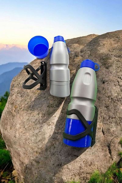ÇEÇEN HOME Bicycle Water Bottle Caged Glass Water Bottle 600 Cc