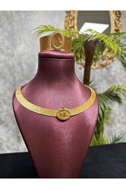 ÇAĞDAŞ GOLD TRB 11-5 Sıra Altın Kaplama Kenar Taşlı Trabzon Hasır Seti