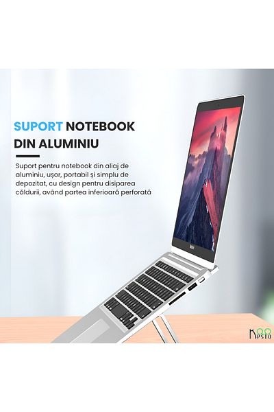 Koopsio Adjustable laptop stand, Koopsio, portable bag included, Aluminum