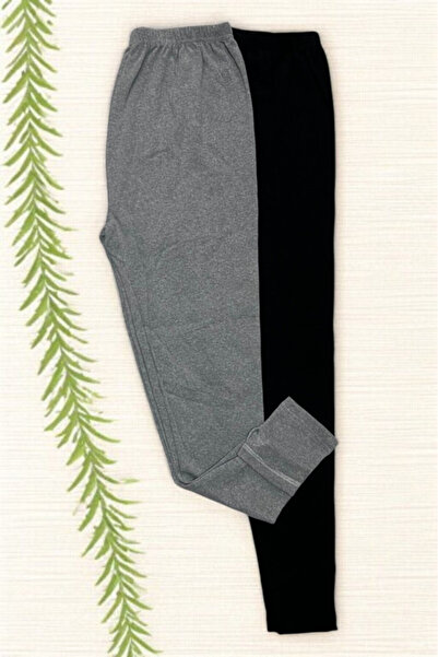 Pi Giyim 2 τεμάχια Unisex χειμερινό κολάν ανθρακί ροζ χρυσό Άνετο μαλακό διχτυωτό χοντρό εσώρουχο κολάν