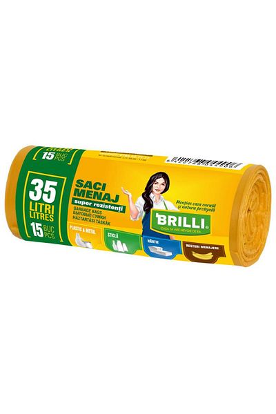 Cesiro Saci de curățare Brilli 35l 15/set Sr Galben