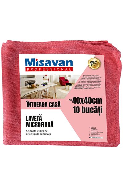 Cesiro Microfiber Cloth Whole House 10/set Red