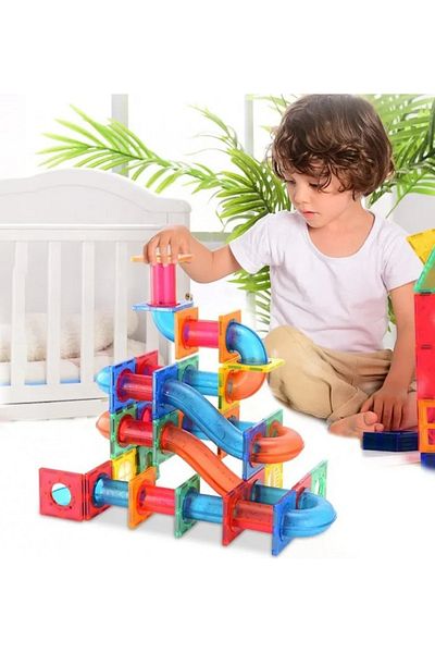 Little Cloud Magnetic Ball Track Building Kit - 178 Pieces