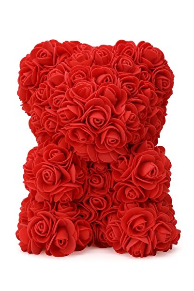 gülayıcık LED Işıklı Kırmızı Gül Ayıcık – Özel Kutulu El Yapımı Romantik Hediye