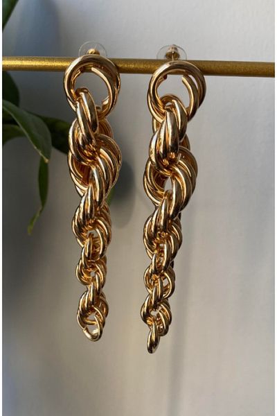 Ervalina Design: Long Twirl Earrings with Dangle